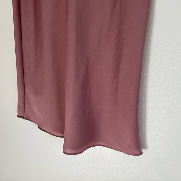 NWT Free People Satin Dusty Mauve Midi Skirt Size 0 - Picture 5 of 13